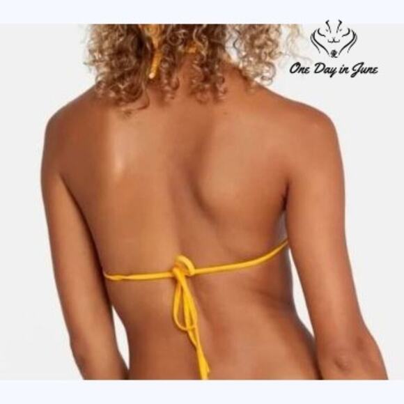 RVCA Forever Halter Reversible Bikini Top Size L - Picture 2 of 5